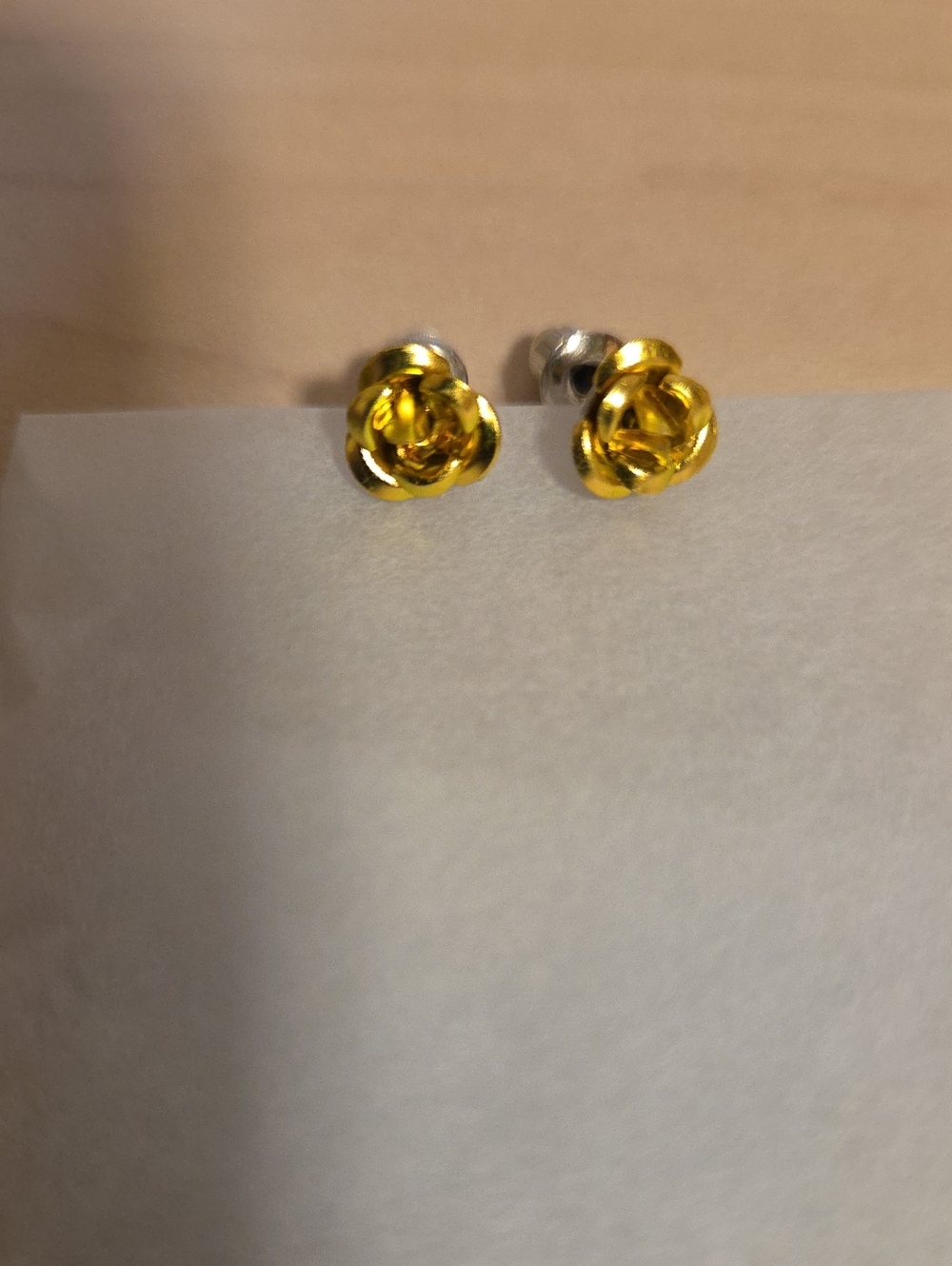 Avon Tiny Gold Rose Stud Earrings